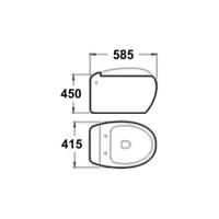 Унитаз подвесной Melana MLN-821B с сиденьем "микролифт"-1