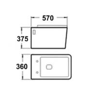 Унитаз подвесной Melana MLN-B2370 с сиденьем "микролифт"-1