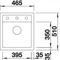 Кухонная мойка Blanco DALAGO 45 из силгранита серый беж 517317-1