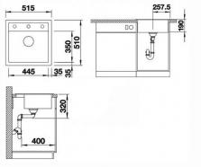 Кухонная мойка Blanco DALAGO 5 из силгранита серый беж 518528-1