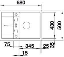 Кухонная мойка Blanco METRA 45 S COMPACT из силгранита жемчужная (520570)-1