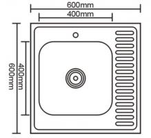 Кухонная мойка Stellar  0,8 мм, глубина 18 см S86060LD-1