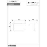 Держатель для туалетной бумаги Omnires  c площадкой для телефона UN10525CR-1