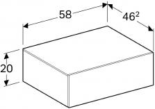 Шкафчик Geberit Xeno² 58 см серый, матовое покрытие 500.507.00.1-1
