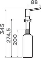 Дозатор для жидкого мыла Omoikiri ОМ-02-PL латунь/платина 4995022-2