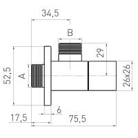 Угловой вентиль Ferro Quadro G1/2x1/2 Z294-1