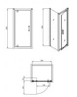 Душевая дверь Kolo Pivot GEO 6 90 см GDRP90222003-1