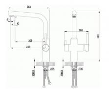 Смеситель для кухни Lemark COMFORT с подключением к фильтру питьевой воды  (LM3060C)-1