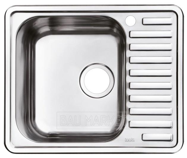 Кухонная мойка Iddis Strit 58.5х48.5 см левая сталь (STR58PLi77)
