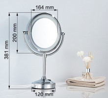 Зеркало косметическое Ledeme L6708D увеличительное с LED подсветкой L6708D-1