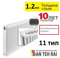 Стальной радиатор SanTehRAI панельный 11-500-1000-1
