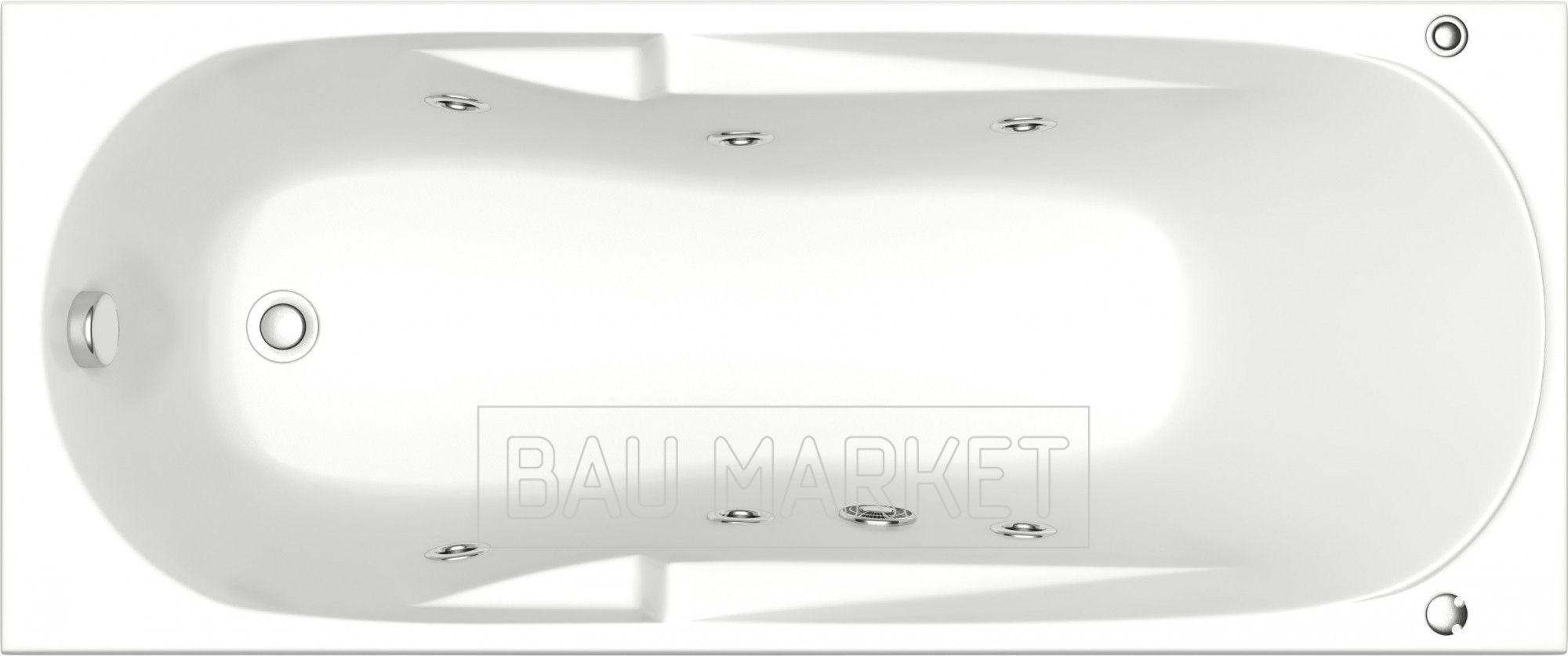 Ванна гидромассажная BAS Ибица 150х70 см с Г/М оборудованием серия FLAT 