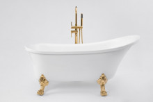 Ванна акриловая Rea Brasso Gold 160х71.5 см с сифоном REA-W5631-4