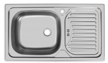 Кухонная мойка Ukinox  больш.крыло, с переливом, 0,6, выпуск 3 1/2" (матовый) CLM760.435 -GW6K 2L-0