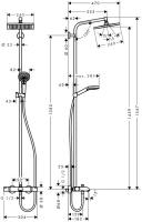 Душевая система Hansgrohe Crometta E 240 1jet Showerpipe 27298000-1