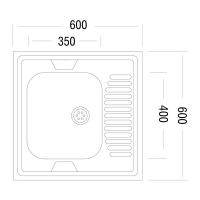 Кухонная мойка Ukinox STD600.600-5C 0R STD600.600 ---5-1