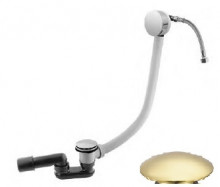 Сифон для ванны Cezares  с системой "клик-клак" золото CZR-B-STW-03/24-0