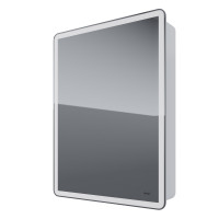 Зеркало-шкаф Dreja Point 60 см 1 дверца, 2 стекл. полки, LED-подстветка белый 99.9032-3