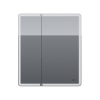 Зеркало-шкаф Dreja Point 70 см 2 дверцы, 2 стекл. полки, LED-подстветка белый 99.9033-2