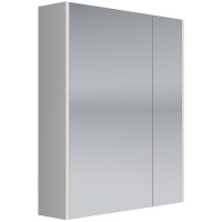 Зеркало-шкаф Dreja Prime 60 см 2 дверцы, 2 стеклянные полки, белый 99.9304-3