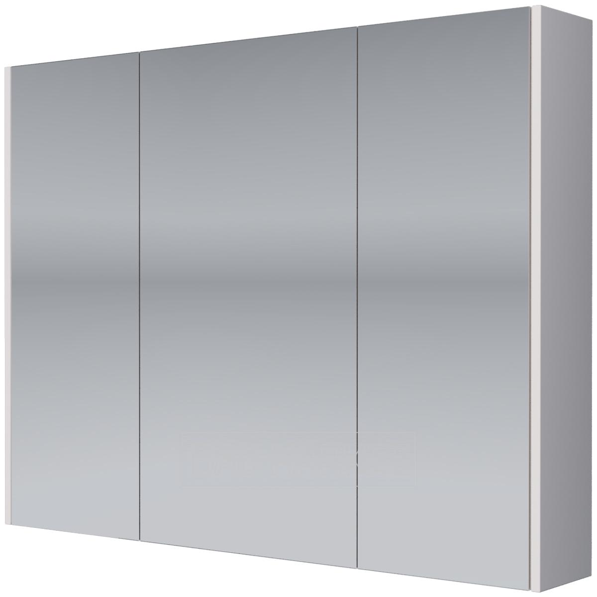 Зеркало-шкаф Dreja Prime 90 см 2 дверцы, 6 стеклянных полок, белый 99.9306