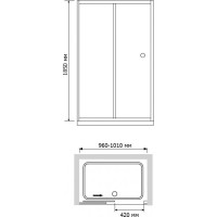 Душевая дверь RGW CL-12 100х185 шиншила 04091210-51-2