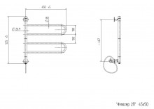 Электрический полотенцесушитель Zorg Флюгер 45-50 2П, 40 вт (К-кнопка)-1