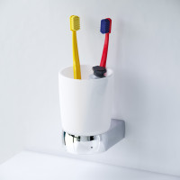 Стакан для зубной щетки и пасты AM.PM Sensation A3034300 с настенным держателем 6197290-2