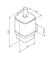 Дозатор для жидкого мыла AM.PM Gem A9036900 с настенным держателем 870882-1