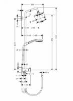 Душевая система Hansgrohe Croma 100 Reno Showerpipe (уценка) 27139000-1