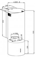 Кухонная вытяжка HOMSair ART 1050WL 35 см черный КА-00014014-1