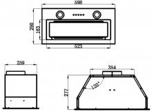 Встраиваемая кухонная вытяжка Maunfeld Trapeze 602IG черный КА-00014212-9