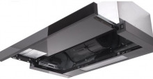 Встраиваемая кухонная вытяжка Exiteq EX-1076 black glass E10111-2