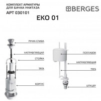 Комплект арматуры Berges Wasserhaus Eko 01 шток, нижний клапан 030101-1