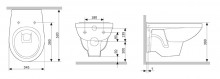 Унитаз подвесной с инсталляцией Berges Wasserhaus Gamma с сиденьем микролифт+инсталляция Novum 525 с кнопкой D3 042417-8