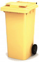 Контейнер для мусора iPlast  120 л желтый-0