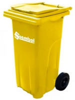 Контейнер для мусора Sembol  120 л желтый-0