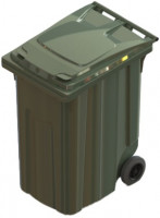 Контейнер для мусора iPlast  360 л зеленый-0