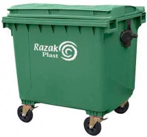 Контейнер для мусора Razak Plast  1100 л зеленый-0