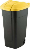 Контейнер для мусора Curver Refuse Bin 110 л черный/желтый 214128-0