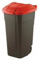 Контейнер для мусора Curver Refuse Bin 110 л черный/красный 214126-0