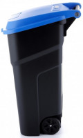 Контейнер для мусора Merida  100 л черный с синей крышкой KJC302-1