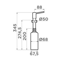 Дозатор для жидкого мыла Omoikiri OM-02-CA карамель 4995038-1
