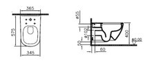 Унитаз подвесной Vitra D-Light с сиденьем 5910B003-6099-1