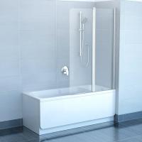 Шторка на ванну Ravak Chrome CVS2 100 см L белый+стекло Transparent 7QLA0100Z1-0