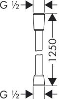 Душевой шланг Hansgrohe Isiflex 125 см 28272000-1