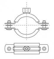 Хомут сантехнический Norm 6" (168-173 мм), с гайкой М8/10, цинк-1
