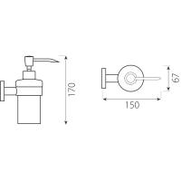 Дозатор для жидкого мыла Ferro Grace подвесной AC34-1