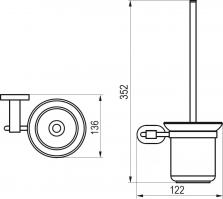 Туалетный ершик Ravak для унитаза CHROME X07P196-1