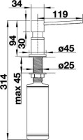 Дозатор для жидкого мыла Blanco LATO хром/алюметаллик BL_525811-1